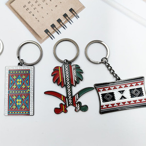 Özel siyah kaplama Plam ağacı anahtarlık yumuşak emaye Metal anahtarlık - Product Image 1