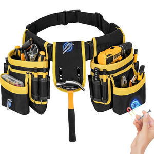 Multi-functional adjustable multi-pocket strong magnet repair tool bag, waist bag, tool storage belt, waist pouch - Product Image 1
