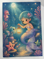 Puzzle en papier personnalisé créatif illustré de dessins animés mignons, 100 pièces, jouet éducatif pour enfants, cadeaux de Noël