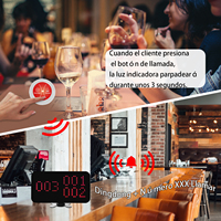 Système d'appel sans fil étanche pour serveurs, kit espagnol, 1 récepteur, 15 boutons d'appel, système de téléavertisseur pour bar, restaurant, magasin