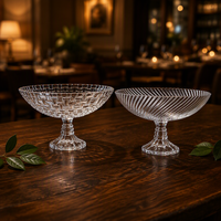 Plat décoratif moderne, égouttoir à vaisselle, bol à fruits en verre de qualité alimentaire sur piédestal, taille personnalisable
