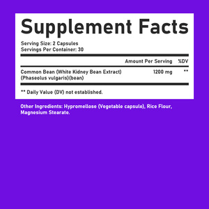 Private Label White Kidney Bean Capsules with Common Bean Appetite Control Intercepts Carb Starch Glucose Promotes Digestive - Product Image 2