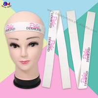 Bandeau élastique frontal réglable de luxe imprimé de logo personnalisé Bandeaux pour accessoires de cheveux Bandeau fondant pour perruques