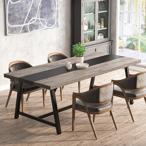 Mesa de Comedor Rectangular de Madera Tribesigns de 70.87 Pulgadas con Estructura Metálica Resistente para 4-8 Personas, para Hoteles, HOGA-F1680, para el Comedor - Product Image 6