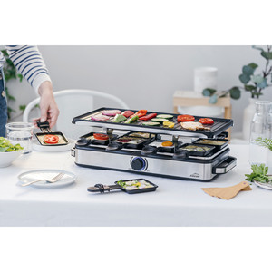 Grill électrique Lacor Raclette pour 4 personnes avec plaque de cuisson et cuillères en bois - Product Image 3
