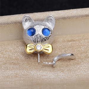 S925 Shaped Pearl <b>Cat</b> Pendant with Empty Setting DIY Jewelry Accessory Perfect Children's Day <b>Gift</b> Elegant <b>Cat</b> Pendant - Product Image 4