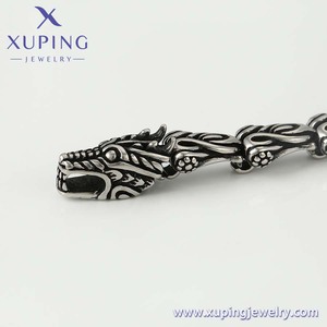 75261 xuping joyería moda simple Cool Black Gun pulsera para hombres joyería de acero inoxidable - Product Image 3