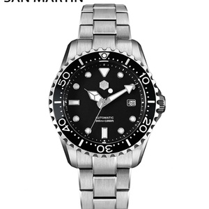 San Martin 40mm Cadran émaillé YN55 Montre mécanique automatique de plongée pour homme 3H Date BGW-X1 30Bar Étanche Montre Homme SN0009GD - Product Image 1