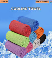 EMD2 2026 Nouveau design Serviette rafraîchissante 100% microfibre hautement absorbante bicolore avec poignée pour le yoga, la gym et les activités extérieures