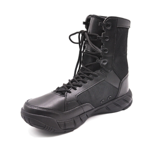 Botas de Combate TSB01 Definite de Verano, Ligeras, Color Marrón Oscuro, Cuero Vacuno, Botas de Combate Transpirables de Gamuza Negra, Botas Tácticas - Product Image 6