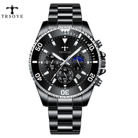 TESOYE 688 Relogio Masculino Original, montre-bracelet pour homme de qualité supérieure, chronographe automatique, montre à quartz en acier inoxydable