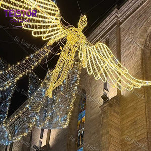 IP65 Outdoor LED Angel Cross Street Motif <b>Lights</b> for Commercial Boulevard and Municipal Christmas Street Decoration - Product Image 2