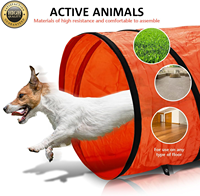 Kit de démarrage d'agility pour chien USMILEPET, parcours d'obstacles en plastique avec tunnel et boîte de freinage pour chiots et chiens actifs
