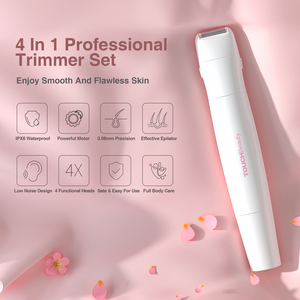 <span class=keywords><strong>TOUCHBeauty</strong></span> Rasoir électrique multifonctionnel 4 en 1 en forme de stylo, pour usage domestique, rasoir corporel portable, ensemble de tondeuses détachables pour femmes et hommes - Product Image 3
