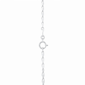Dainty Twisted Lip Shape White Pt950 Fine Thin Pendant <b>Necklace</b> <b>Chains</b> Gift for Unisex Minimalist Platinum Jewelry - Product Image 6