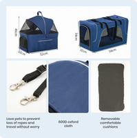 Poussette de luxe pliable à 4 roues, légère et réglable, pour chiens, chats et petits animaux