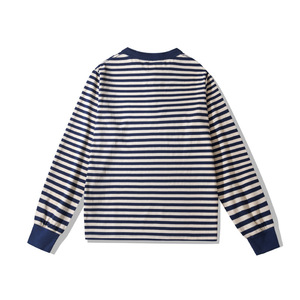 T-shirt <span class=keywords><strong>marin</strong></span> vintage OKONKWO 300g à manches longues, col rond, rayé, avec motif, respirant et antibactérien - Product Image 5