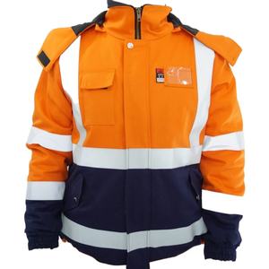 Gelbe reflektierende Sicherheits jacke ANSI Klasse 2 mit LED-Blitz und wasserdicht für Winter-Outdoor-Aktivitäten Kunden spezifisches Logo - Product Image 6