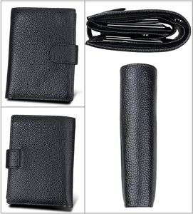 Andong Short <b>Wallet</b> Purse for <b>Men</b> Genuine Cow Leather RFID Block Anti-Theft Fashion Clutch <b>Wallets</b> Purses Man <b>Card</b> Holder Clip - Product Image 5