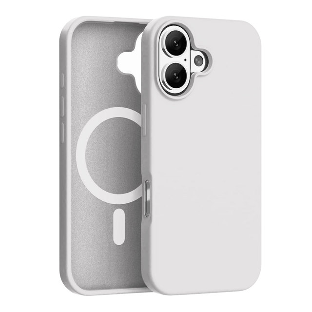 Beelan 2025 Mobile Cover Pure Color Shockproof Slim Microfiber Magnetic Liquid Silicon Phone Case for iPhone 17 16 15Air Pro Max