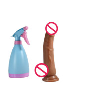 Dildo de Silicona Grande Realista con Ventosa, Suave, Impermeable, Ecológico, Juguete Sexual para Adultos, Estimulación del Punto G, para Mujeres y Hombres, con Control Remoto