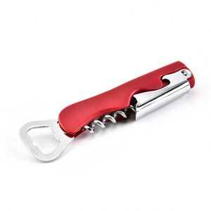 Tire-bouchon de Sommelier à Double Charnière avec Logo Personnalisé, en Acier Inoxydable, Ouvre-Bouteille Multifonctionnel pour Bars et Restaurants - Product Image 3