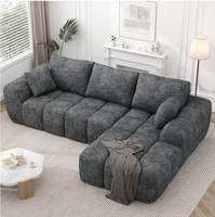 Canapé modulaire en tissu chenille 101 pouces, convertible, pour usage scolaire, sans assemblage