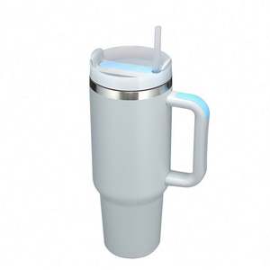 40 OZ Stainless Steel Tumbler <b>With</b> Leak-Resistant <b>Lid</b> and Removable Handle Style Christmas <b>Coffee</b> <b>Mug</b> - Product Image 3
