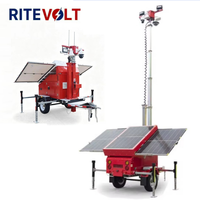 RITEVOLT SteelQ235 Kare Teleskopik Mobil CCTV Güneş Enerjili Kule Treyleri, IP67 Su Geçirmezlik Derecesiyle