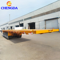 Fournisseur direct d'usine, remorque plateau 4 essieux pour transport lourd, conteneurs usagés de 20 pieds, 40 pieds, 45 pieds, 80 tonnes, 100 tonnes