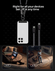 Soporte de cordón para teléfono móvil, correa de muñeca y cuello, antirrobo, M 0,3, 1,2 M, 60W, W, 27W, para iPhone 16 15 - Product Image 2