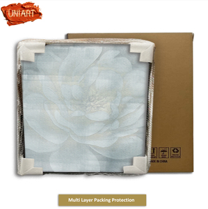 UNIART Hand Oil Painting Gold Leaf Flower Landscape Abstract on <strong>Canvas</strong> Large Decor Gift Art Wall Adornment Pictures - Product Image 3