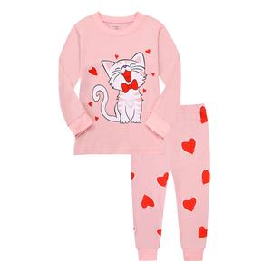 Chemise de nuit 100% coton pour bébé fille, tenue de nuit 2 pièces, manches longues, pantalon, vente en gros, collection - Product Image 1
