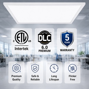 ไฟแผง LED 2x2 ขนาด 5CCT ปรับกำลังไฟได้ 5 ระดับ สินค้าในสหรัฐอเมริกา โคมไฟติดเพดานแบบ Backlit ใช้ไฟ AC120V หรี่แสงได้ 0-10V ได้รับมาตรฐาน DLC ไฟเชิงพาณิชย์คุณภาพพรีเมียม - Product Image 3