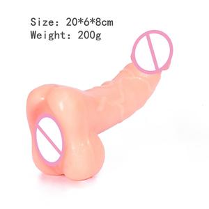 A doppio uso a pellicola invertita per aerei masturbatore di simulazione di pene a doppia testa cavo per uomini e <span class=keywords><strong>donne</strong></span> - Product Image 3