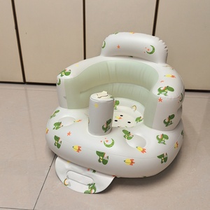 EN-71 PVC Hot Wholesale <b>Inflatable</b> Baby Seat Feeding Infant Support Seat Summer Toddler Bath Chair Travel <b>Inflatable</b> Kids <b>Sofa</b> - Product Image 2