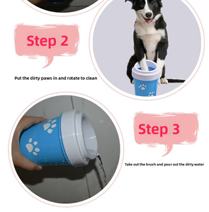 ถ้วยล้างอุ้งเท้าสุนัขผลิตภัณฑ์ทำความสะอาดและดูแลอุ้งเท้าสัตว์เลี้ยงทำจากซิลิโคน - Product Image 5
