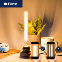 Lampe LED Rétro de Qualité Supérieure, Filament Complet Sans Soudure, Corps en Verre Créatif pour Artistes, Tube Long, Longueur Optionnelle, CE