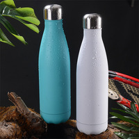 Bouteille d'eau isotherme sous vide en acier inoxydable 304 de haute qualité 500 ml avec paille, isolation thermique 6-12 heures, écologique, portable, pour affaires