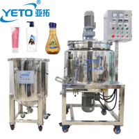 Cuve de mélange YETO 200L avec homogénéisateur et émulsifiant pour équipement de shampoing