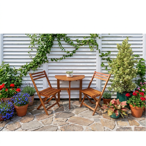 Ensemble de meubles en bois massif en gros : table basse et chaises pour la maison, bar, restaurant, hôtel, café, jardin – Fabriqué au Vietnam - Product Image 1