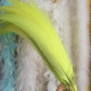 カーニバル用バックパックコスチュームヘアドレス装飾用,50-65cm染めシルバーキジの羽 - Product Image 4