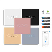 Interrupteur intelligent Wi-Fi édition US 2026, 110V, écran tactile, relais, contrôle Wi-Fi, application Wi-Fi et commande vocale