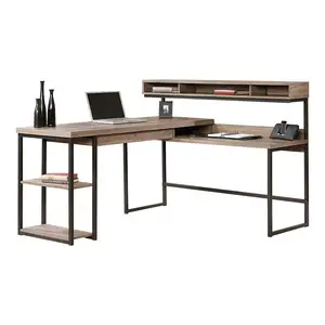 Köşe masa ev ofis mobilyaları bilgisayar masası raflar ile çok amaçlı düz L şekli PC üreticisi ucuz ahşap karton kutu