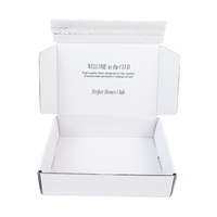 Boîte d'expédition pliante en carton ondulé personnalisée pour cosmétiques, impression recto-verso, design à déchirure facile, vente en gros