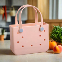 Pochette de plage tendance la plus vendue en EVA souple, imperméable et lavable, durable, grande capacité, pour toutes les saisons, avec motif lettres imprimées