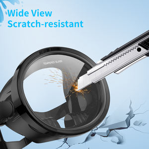 <span class=keywords><strong>หน้ากาก</strong></span>ดำน้ำทรงวงรีคลาสสิก พร้อมท่อหายใจ สำหรับดำน้ำยิงปลา มุมมองกว้าง กระจกนิรภัย HD เลนส์เดี่ยว ซิลิโคน แว่นตาสำหรับนักดำน้ำ ว่ายน้ำ ดำน้ำแบบฟรีไดฟ์วิ่ง - Product Image 2