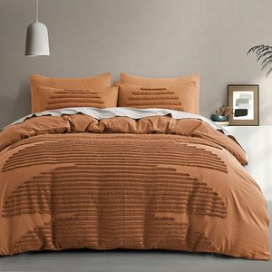 Juego de funda nórdica King de 5 piezas, juegos de cama para el hogar moderno, fundas de edredón Súper suaves y con mechones - Product Image 1
