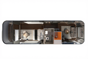 Case Container Prefabbricate Moderne Ecologiche Durevoli Impermeabili in Acciaio a Forma di Capsula Spaziale Best-seller Unità Mobili per Uso in Parchi - Product Image 3