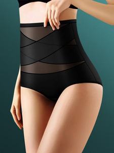 กางเกงในเอวสูงสำหรับผู้หญิงแบบบางกางเกงเอวไหมน้ำแข็งดีไซน์ไขว้ - Product Image 3